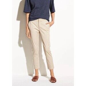 Vince Coin Pocket Chino Pants Womens Size 8 Latte Ankle Crop casual Office NWT